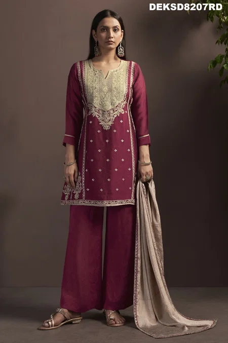Ethnic Silk Blend Ladies Size Combo Plazzo Suits
